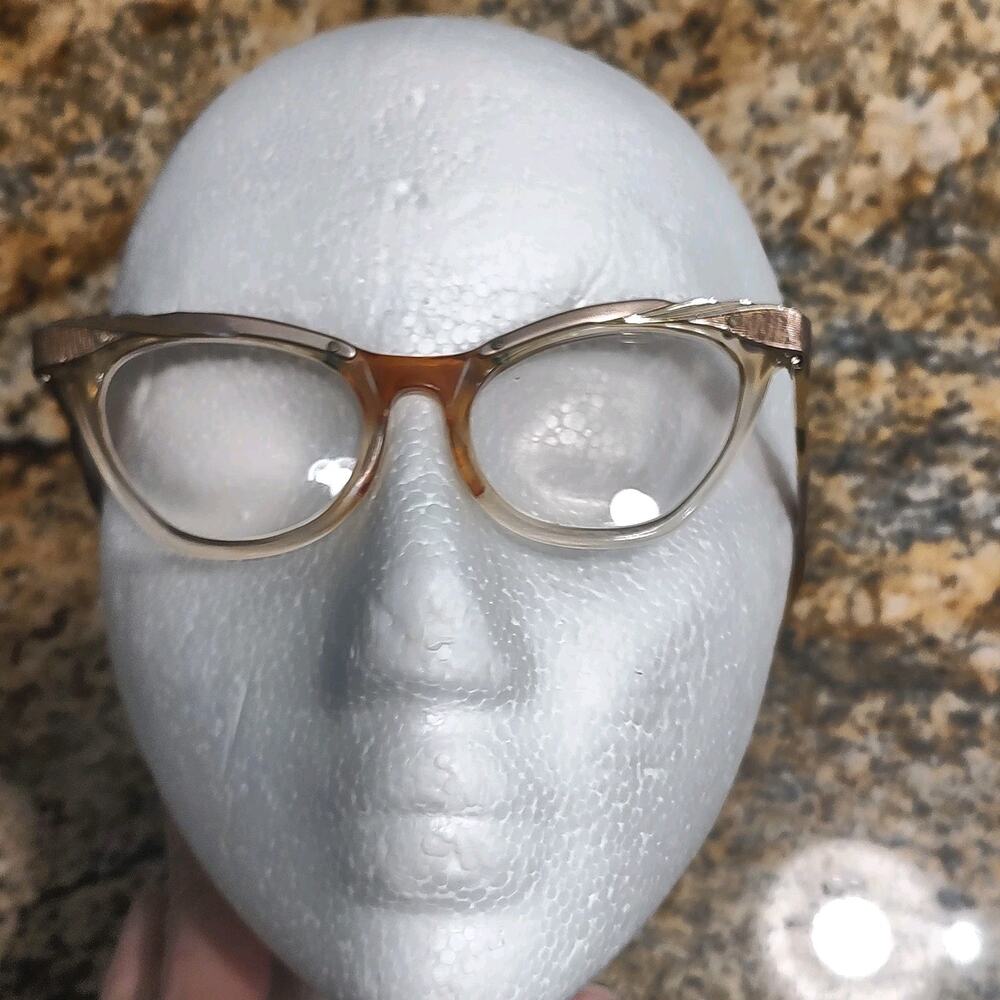 Bausch & Lomb Vintage Gold 50s Fifties Eyeglasses 4-5 1/4